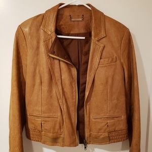 Diane von Furstenberg Brown Leather Jacket